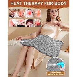 Unbranded 12x24" Heating Pad for Back, Neck & Shoulders, Moist & Dry Heat Therapy for Pain