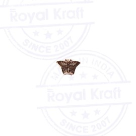 Royal Kraft Traditional Print Stamp Brass Butterfly Shapes Wooden Clay Block