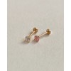 14k 3mm cubic internal lablet piercing 0.8mm earring thickness each