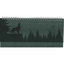 Table Landscape Calendar Nature Line Pine 2024 - Desk Calendar - Office Calendar Landscape 29.7 x 13.5 cm - 1 Week 2 Pages - Environmental Calendar - with Hard Cover