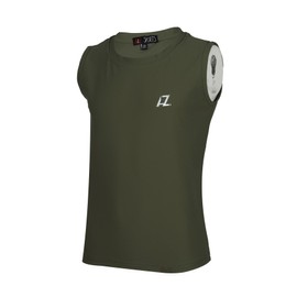 A2Z 4 Kids Boys Plain Sports Vest Athletic Soft Feel Lightweight Breathable - Vest 009 Olive 9-10