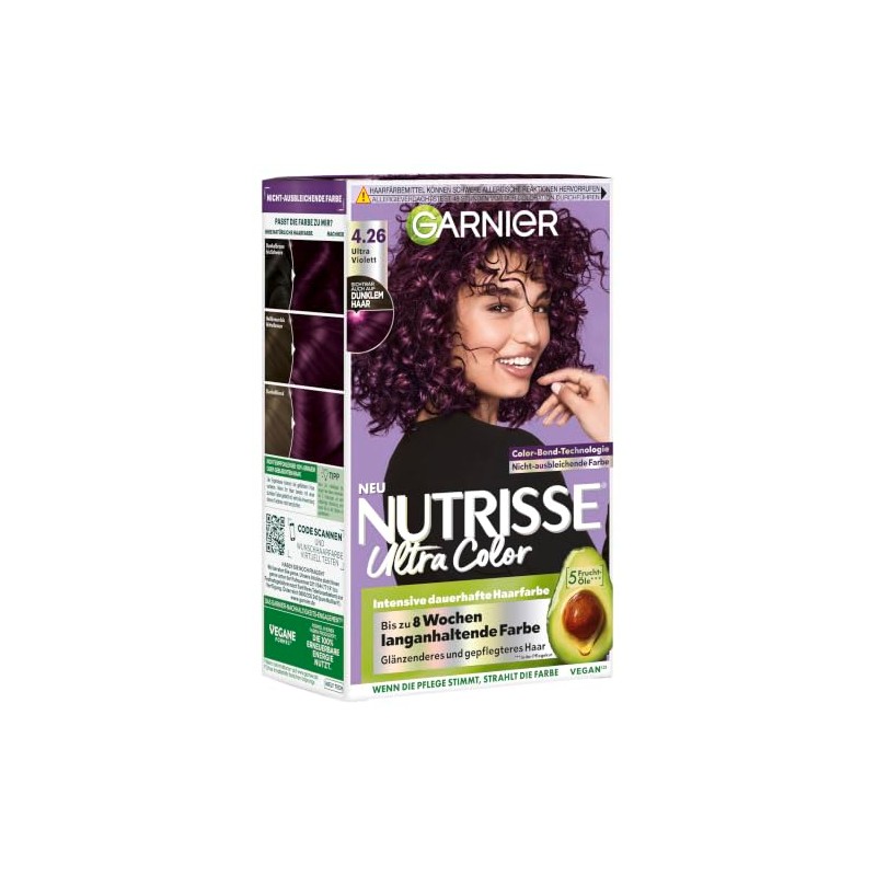 Garnier Nutrisse Colour Sensation Intensive Permanent Hair Colour 4.26 Ultra