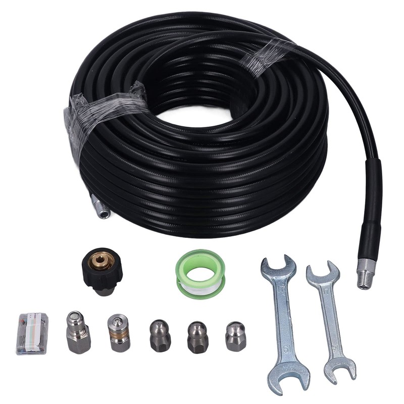 Leapiture 5800PSI 1/4 Inch High Pressure Sewer Jet Hose 100ft