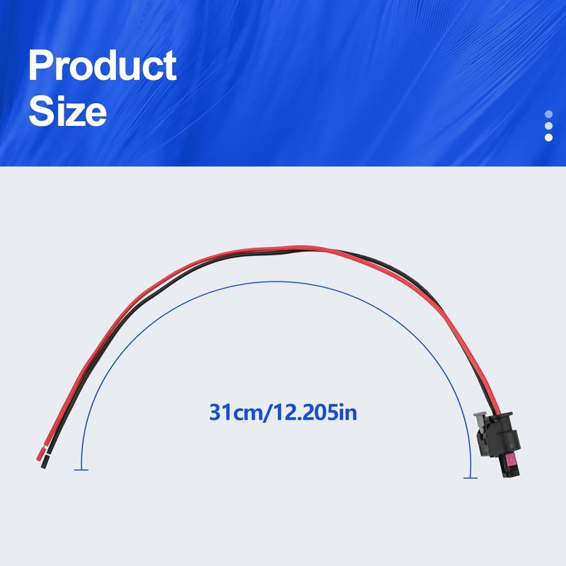 2PCS 2-Way License Plate Light Harness Pigtail Plug Wiring Connector