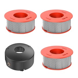 JAMSSOW Pack of 3 Replacement Spool Grass Trimmer Spool Compatible with F016800175, Trimmer Thread Spool for Bosch Art 23 26 30 Combitrim, Art 23 26 Easytrim, Replacement Spool Cap F016L71088 (3