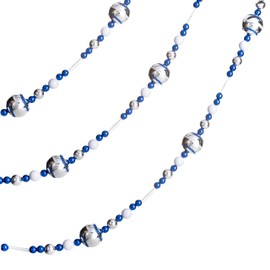 Klikel Christmas Acrylic Blue and Silver Garland 10 Feet Long