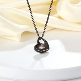 VIUJUH Waterproof Memorial Pendant for Ashes – Cremation Urn Jewelry with Free Filling Kit & Velvet Box, Perfect Ash Keepsake Necklace for Men & Women (Mom)