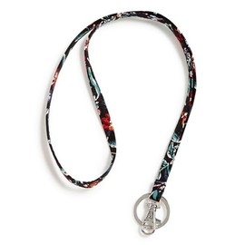 Vera Bradley Women's Cotton Lanyard, Perennials Noir, One Size