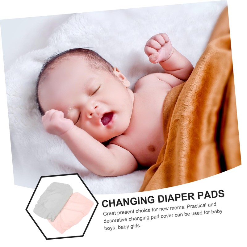 LIFKOME 2pcs Washable Elastic Changing Pad Covers Removable Comfortable and