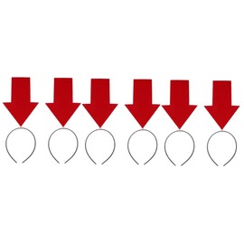 Housoutil Pack of 6 Arrow Direction Headbands Christmas Decoration Headdress in Arrowhead Shape Hair Band with Arrowhead Hair Accessories Headband with Arrowhead Hair Band Fabric Personality