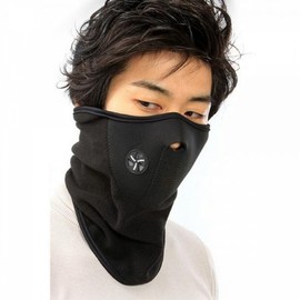 Sports Cold Protection Ear Muff Neck Warmer Mask Black 2ea