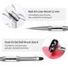 1Pcs Dual‑Ended Builder Gel Brush, Nail Art Brush for Polygel