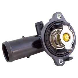 TRQ Thermostat Housing Assembly Coolant Water Outlet Compatible with Jeep Dodge 3.6L V6