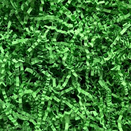 MARSROAM 1 LB Green Crinkle Paper Filler Shredded Paper for Gift Baskets Easter Grass