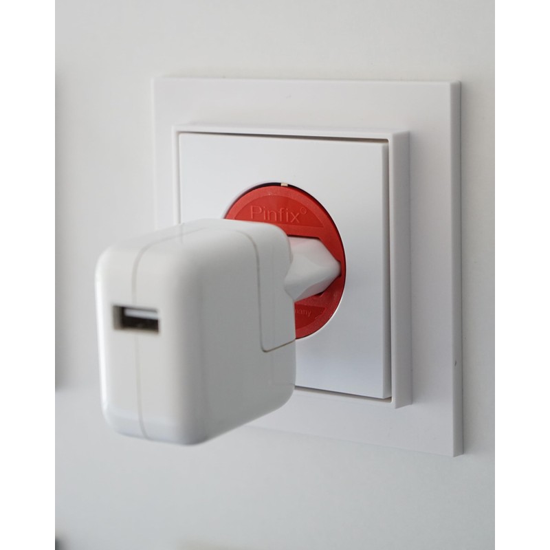 N&L 5 x Pinfix Socket Adapter (Red)