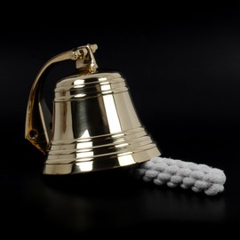 5" Brass Ship Bell Polished Nautical Maritime Heavy Duty - Nautical Decor