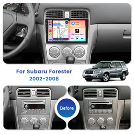 [2+64GB] Inefala for Subaru Forester 2002-2008 Android Car Radio Stereo with Wireless Carplay Android Auto, 9 Inch HD Touchscreen with GPS WiFi Bluetooth FM/RDS EQ SWC 26UI Backup Camera MIC