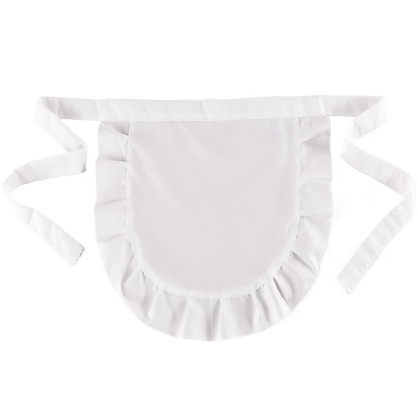 DILUSILK Maid Apron,White Apron,Fancy Dress,Women Retro Kitchen Cleaning Waist Apr/on,Maid