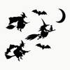 AUTODOMY Witches Moon Bats Stickers Pack of 6 for Car