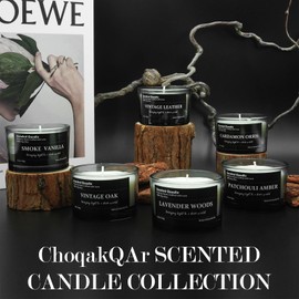 Minimalist Scented Candles for Men - 6 Pack Aromatherapy Candles Gifts Set for Birthday, Valentine, Christmas, Anniversary, Clean-Burning Soy Wax, Long-Lasting Fragrance Mood Enhancer