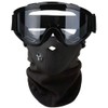 H&co.select Clear Lens Goggles, Face Mask Set, Shockproof, Black