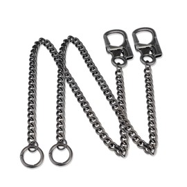 Ahiller Biker Wallet Chain, Heavy Duty Pocket Chain with Round Clasp, Men Chains for Keys, Jeans, Pants, Purse and Handbag (T-Grey-2Pcs)