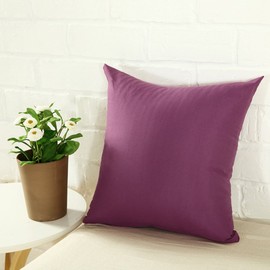 Coliang Candy Solid Color Pillow Case Couch Pillows Colorful Throw Pillows Sofa Bed Office Couch Rainbow Bright Colored Throw Pillows 20x20 Inch (50x50CM) - Dark Purple