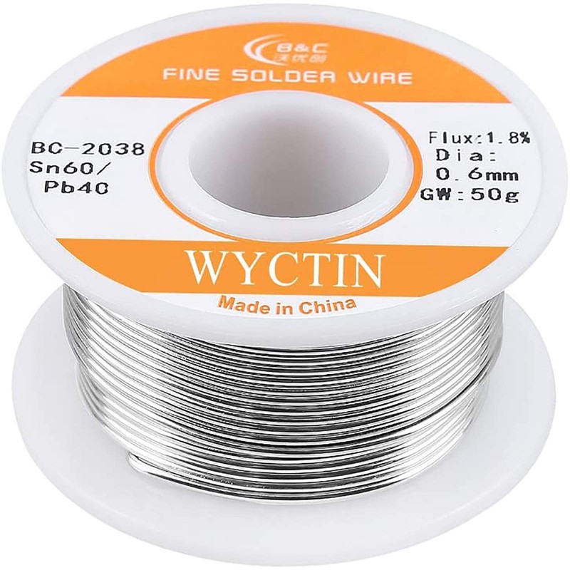 WYCTIN 60-40 Tin Lead Rosin Core Solder Wire for Electrical