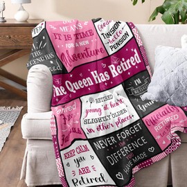 Retirement Gift for Woman, Retirement Gifts for Women 2025, Best Gifts for Retirement Blanket, Happy Retired Gifts for Women, Farewell Goodbye Leaving Gifts for Coworker Women Teacher Blanket 60"X 50"