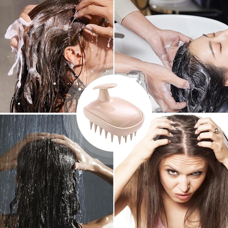 Hair Scrubber Shampoo Brush, Scalp Massager With Gentle Care