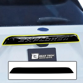 BOGAR TECH DESIGNS Rear Trunk Chrome Delete Overlay Compatible with Ford Explorer 2020-2024, Gloss Black