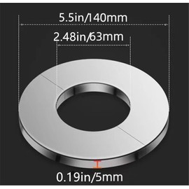 Stainless Steel Wall Split Flange Self-Adhesive tape Round Escutcheon Various pipes Plate Cover for Water Pipe Faucet Decoration Accessories (60mm/2.36in)
