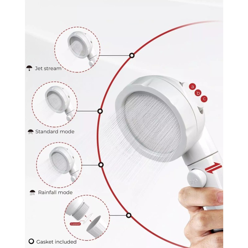 Camplux Portable Shower head with Garden Hose Quick Connector