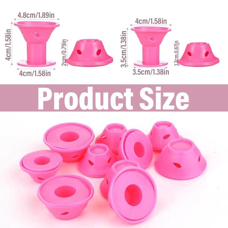 WUSJCOF Pack of 20 Plastic Curlers for Curling Without Heat
