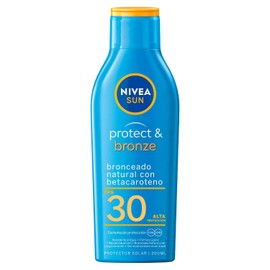 Protector Solar Corporal NIVEA SUN Protect & Bronze FPS 30 200Ml, Bronceado Natural Loción