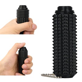 HQZBPT Little Ouchies Pro Fidget Keychain for Adults - 3-in-1 Push Button & Rotatable Spiky Toy | Anxiety Relief with Click Sound & Smooth Spin | Office Travel Keychain