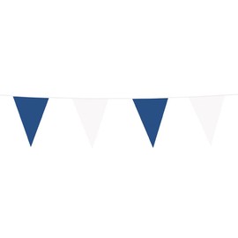 Boland 74727 Giant Bunting Blue/White, Length 10 m, Bavaria, Flag Chain, Foil Garland, Hanging Decoration, Carnival, Theme Party, Birthday, Children's Birthday