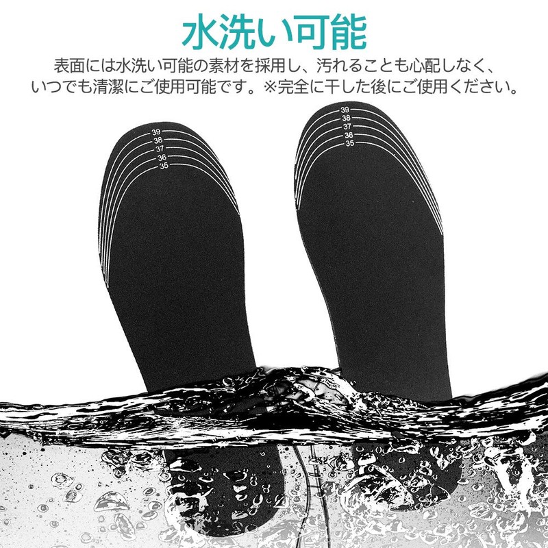 YFFSFDC Electric Heated Insole, USB Heated, Cold Protection, Foot Warm,