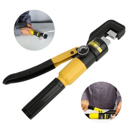 Hydraulic Crimper, 16 Dies 4-70mm² 8 Ton Hydraulic Wire Crimping Pliers Cable Lug Terminal Crimper Used in DIN, AWG, JIS Specification