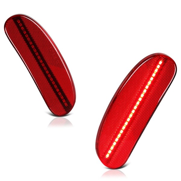 VIPMOTOZ Front Full LED Rear Side Marker Lights Compatible With