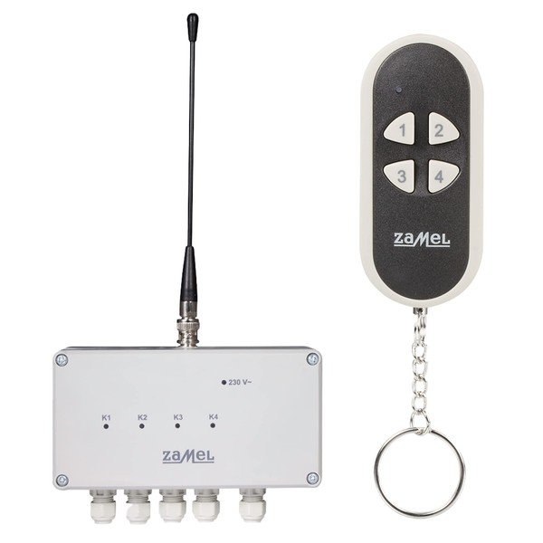 Etero Remote Switch Set with Transmitter, 4 Channel – Frosted-Look