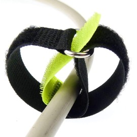 10 x 20 cm x 20 mm resealable Velcro cable ties, neon yellow with metal eyelet, cable Velcro tape, 200 mm, reusable