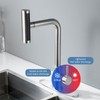 Single Handle Kitchen Faucet with Pull Down Sprayer Waterfall Kitchen