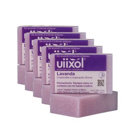 Uiixol Aceites Esenciales - Kit de 5 Jabones Artesanales en Barra, Jabones de Baño con Aromaterapia, con Aroma a Lavanda, Aumenta tu Creatividad e Inspiración 100gr c/u