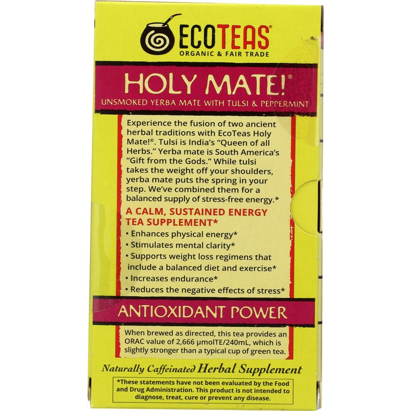 Eco Teas, Tea Holy Mate Organic, 24 Count