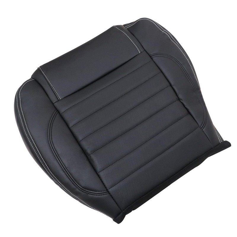 Mythoria Front Driver Bottom Replacement Leather Seat Cover Black #