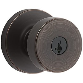 Pismo Round Keyed Entry Knob Featuring SmartKey Security™ in Venetian Bronze