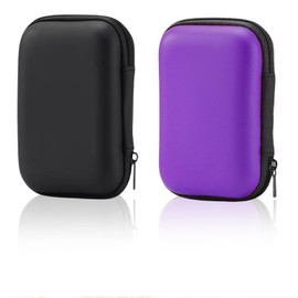 Mrltau 2 Pieces 14 x 10 x 4 cm Playing Card Case for Skip BO Skyjo Phase 10 UNO Cabo Card Game, Space for up to 216 Cards, Trading Card Box, Playing Cards (Black + Purple)