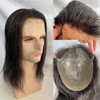 Hombres Tupé for hombre con encaje suizo #1B20, cabello humano