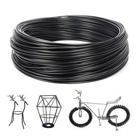 Aluminum Craft Wire 2mm, 50 Feet Metal Armature Black Wire Bendable Aluminum Craft Wires for Jewelry Making Sculpting Crafts